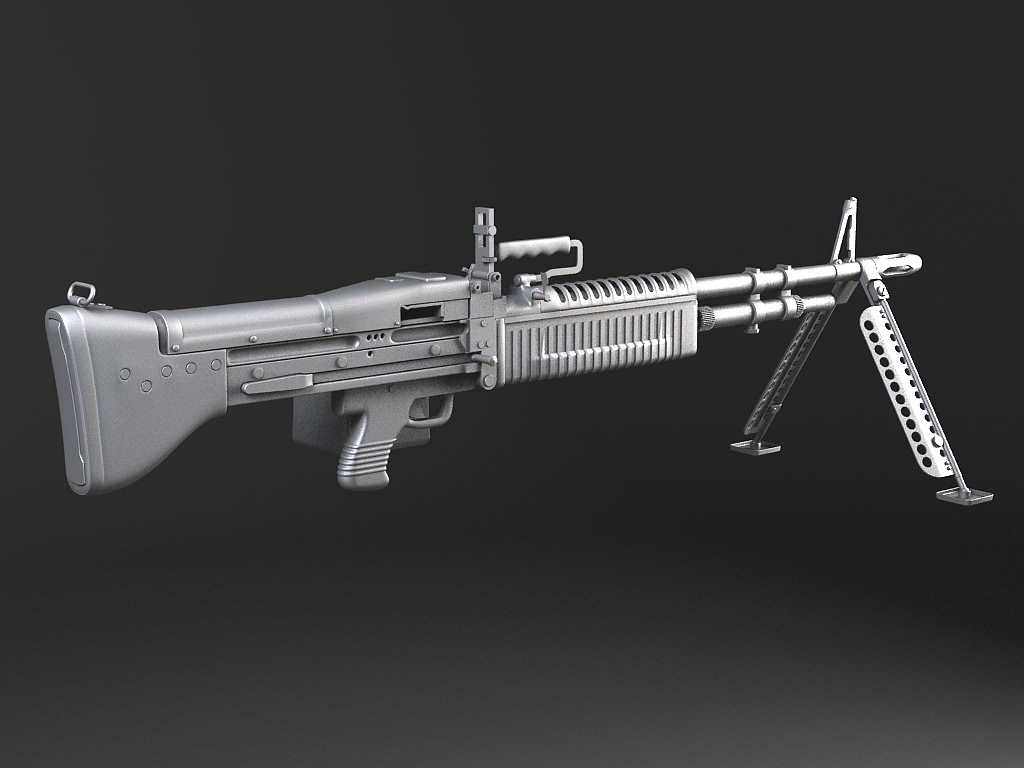 M60 machine gun 3D model_14