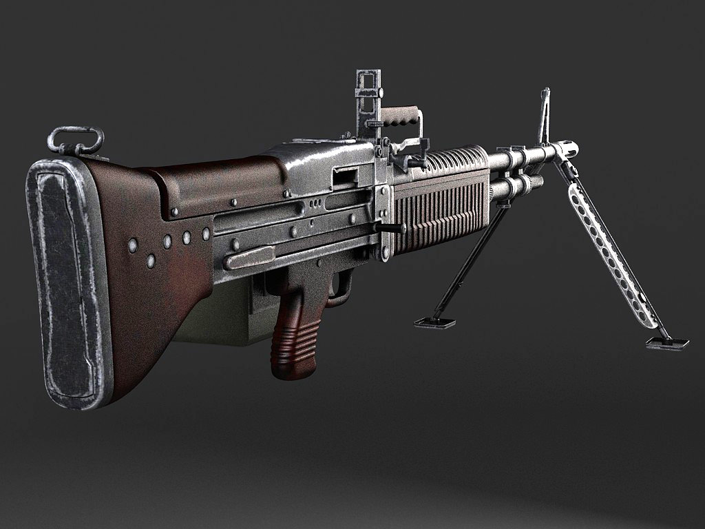 M60 machine gun 3D model_9