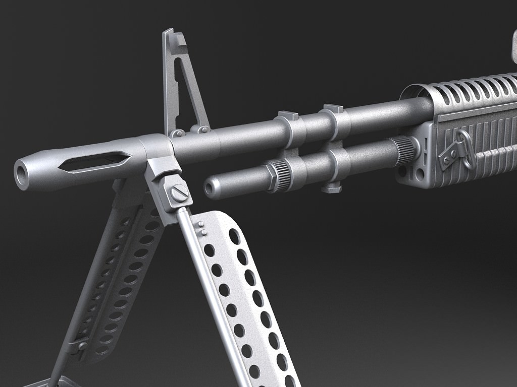 M60 machine gun 3D model_12