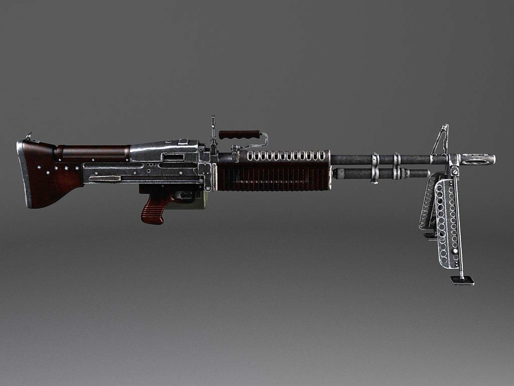 M60 machine gun 3D model_8