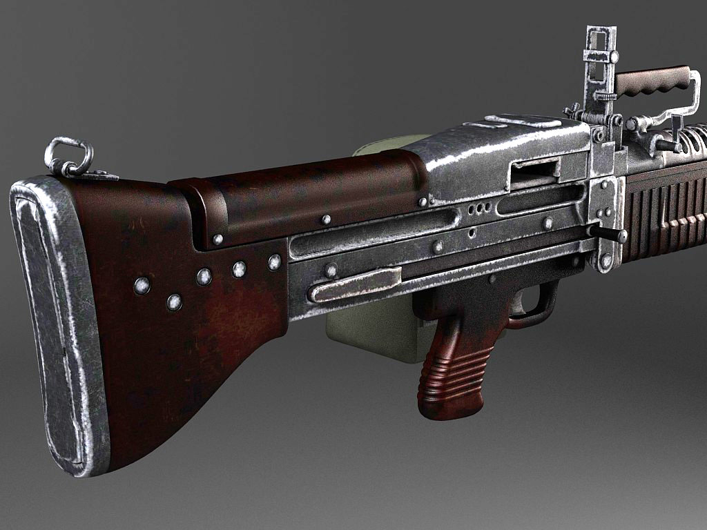 M60 machine gun 3D model_5