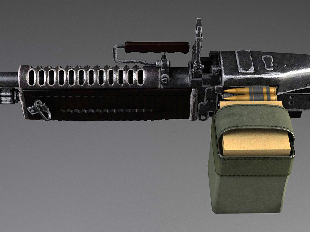 M60 machine gun 3D model_4
