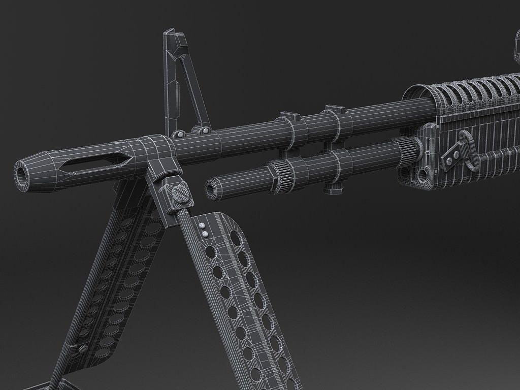 M60 machine gun 3D model_16