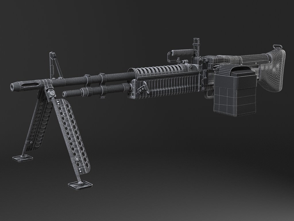 M60 machine gun 3D model_15