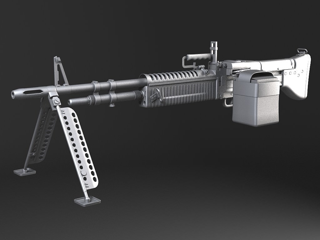 M60 machine gun 3D model_11