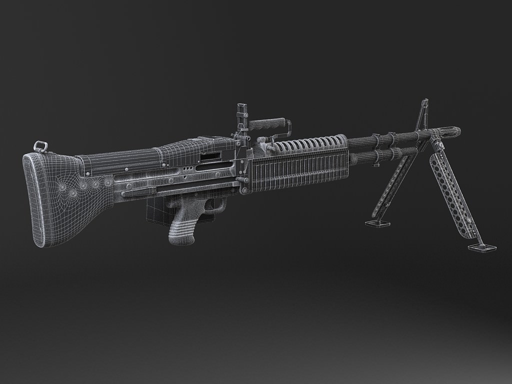 M60 machine gun 3D model_18