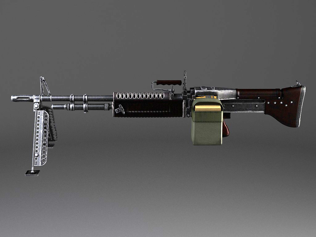 M60 machine gun 3D model_6