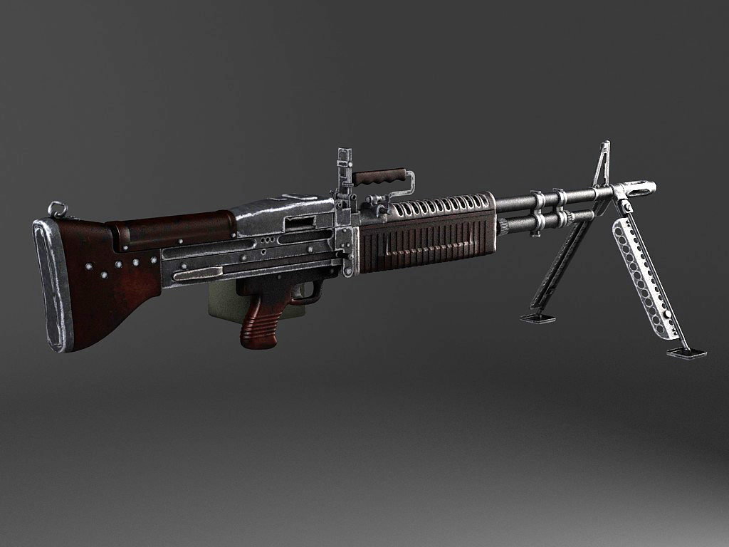 M60 machine gun 3D model_10