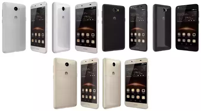 Huawei Y5II all color 3D model