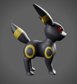 Umbreon Pokemon Modele 3d 3D print model_2