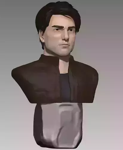 Tom Cruise  3d sculpture bust for print