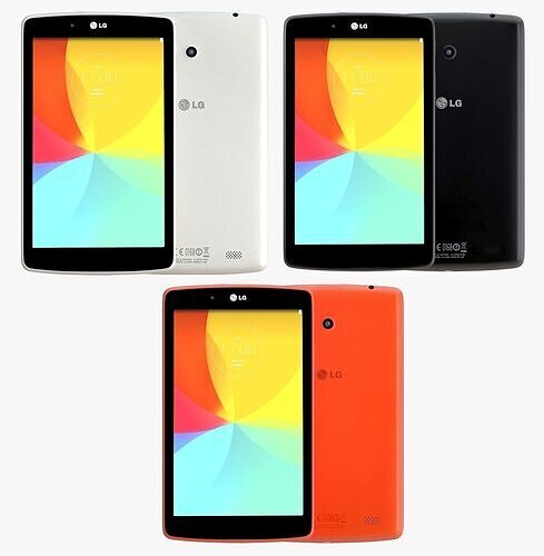 LG G Pad 7  0 all color 3D model