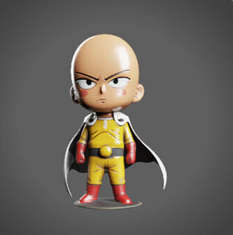 Saitama One punch Man 3D Model 3D print model