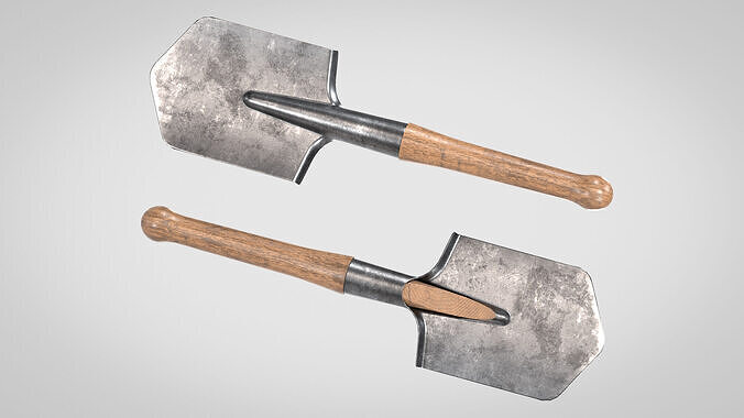 Field Shovel Low-poly 3D model