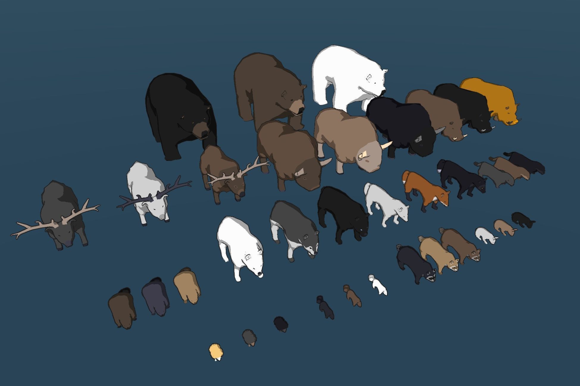 Animated Forest Animals Pack - Low poly stylized models Low-poly 3D model_13