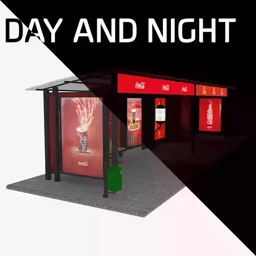 Large bus stop v1 day and night