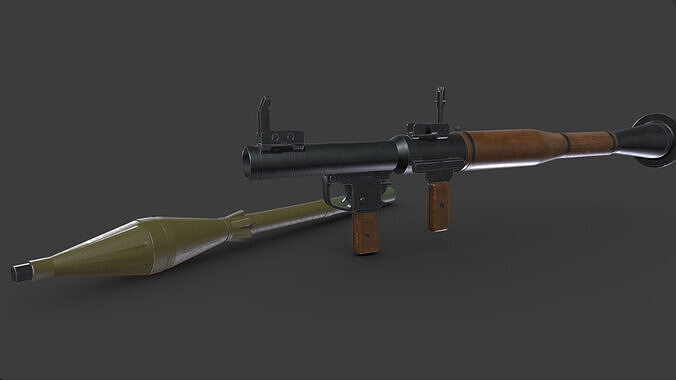 Rocket Launchers with Rockets Low-poly 3D model