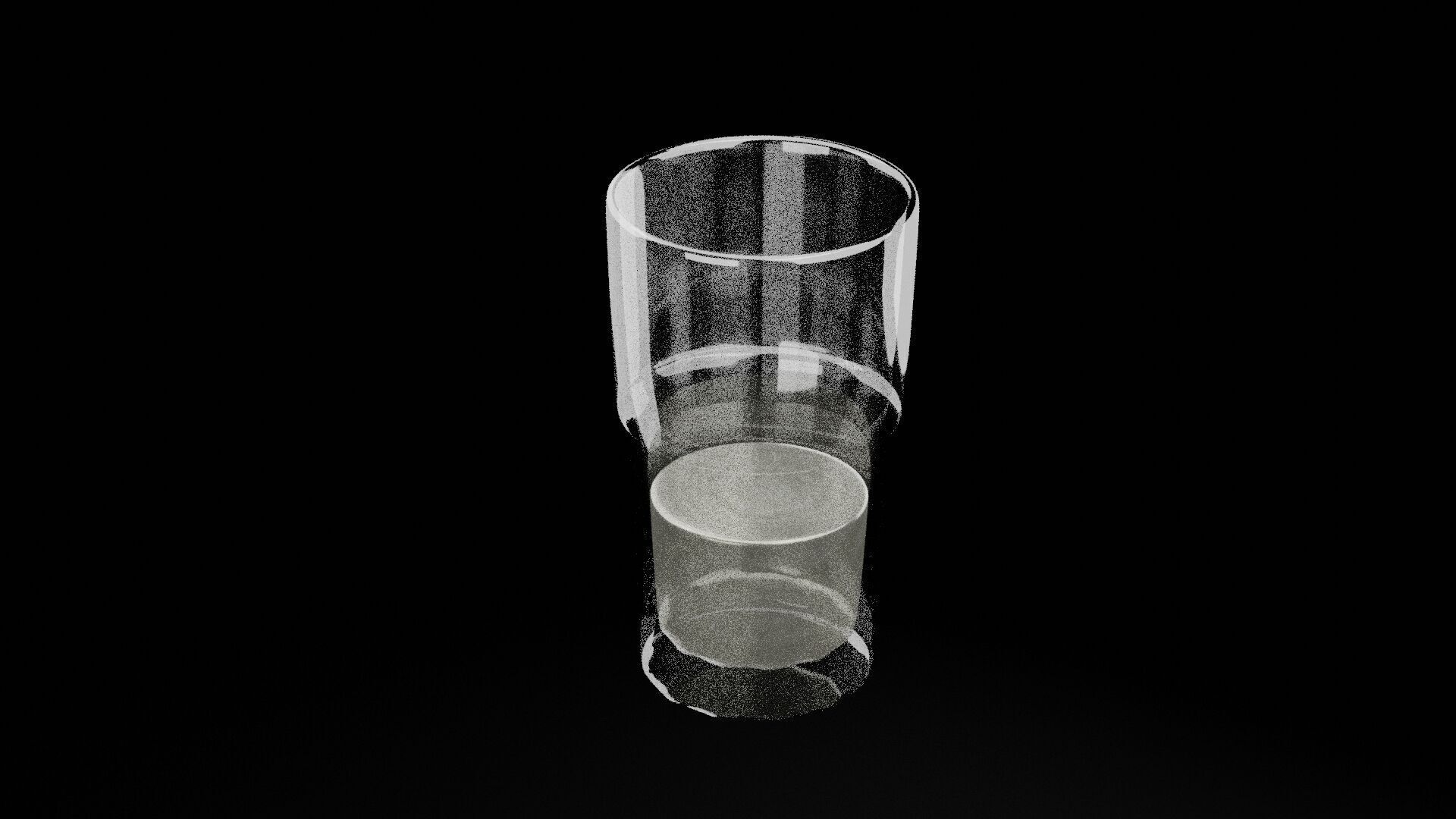 Glass Water Cup Low-poly 3D model_2