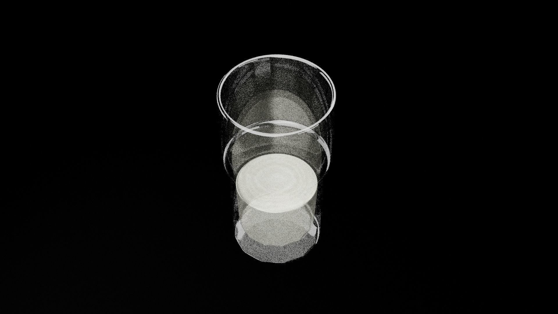 Glass Water Cup Low-poly 3D model_1