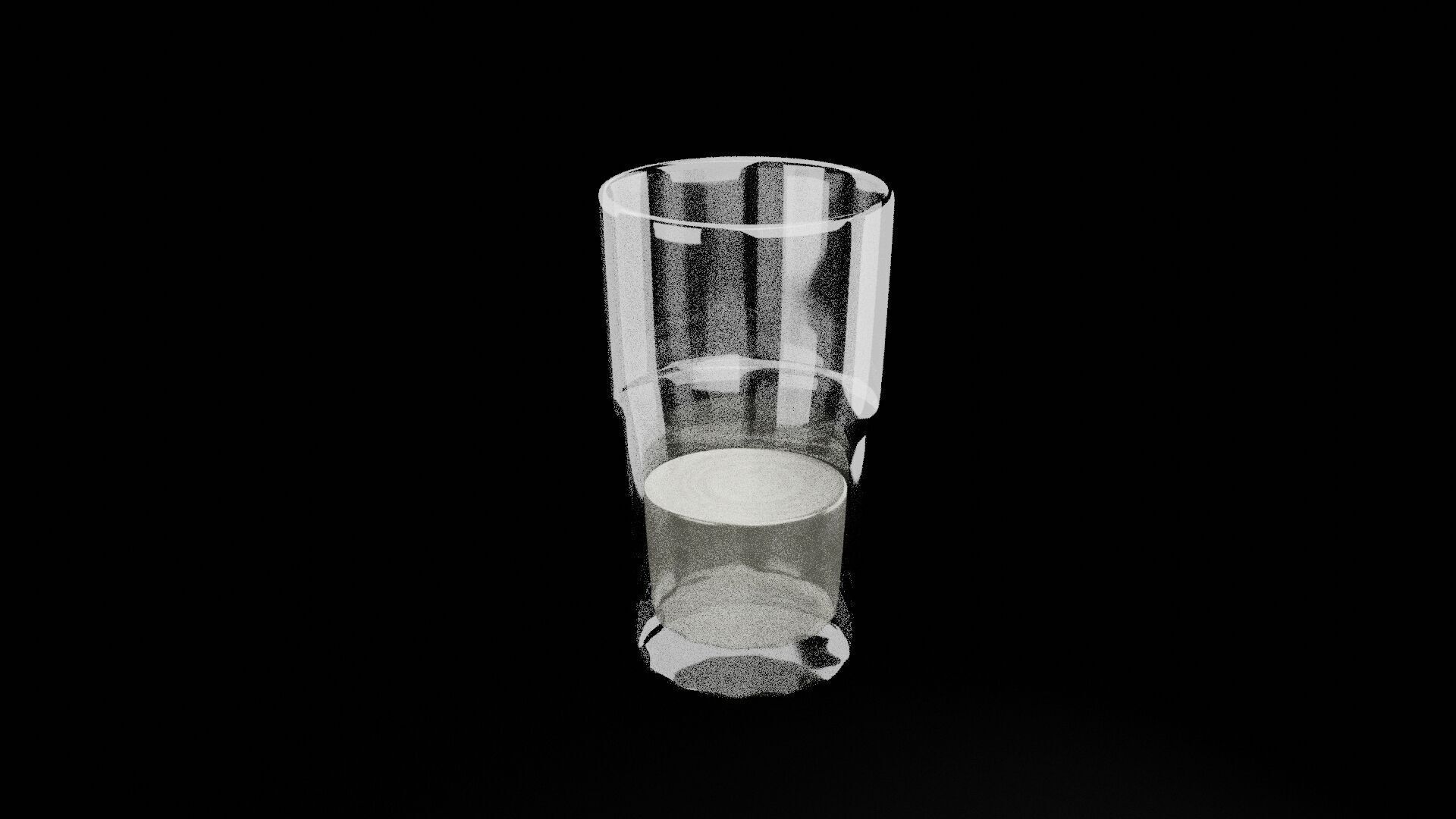 Glass Water Cup Low-poly 3D model_7
