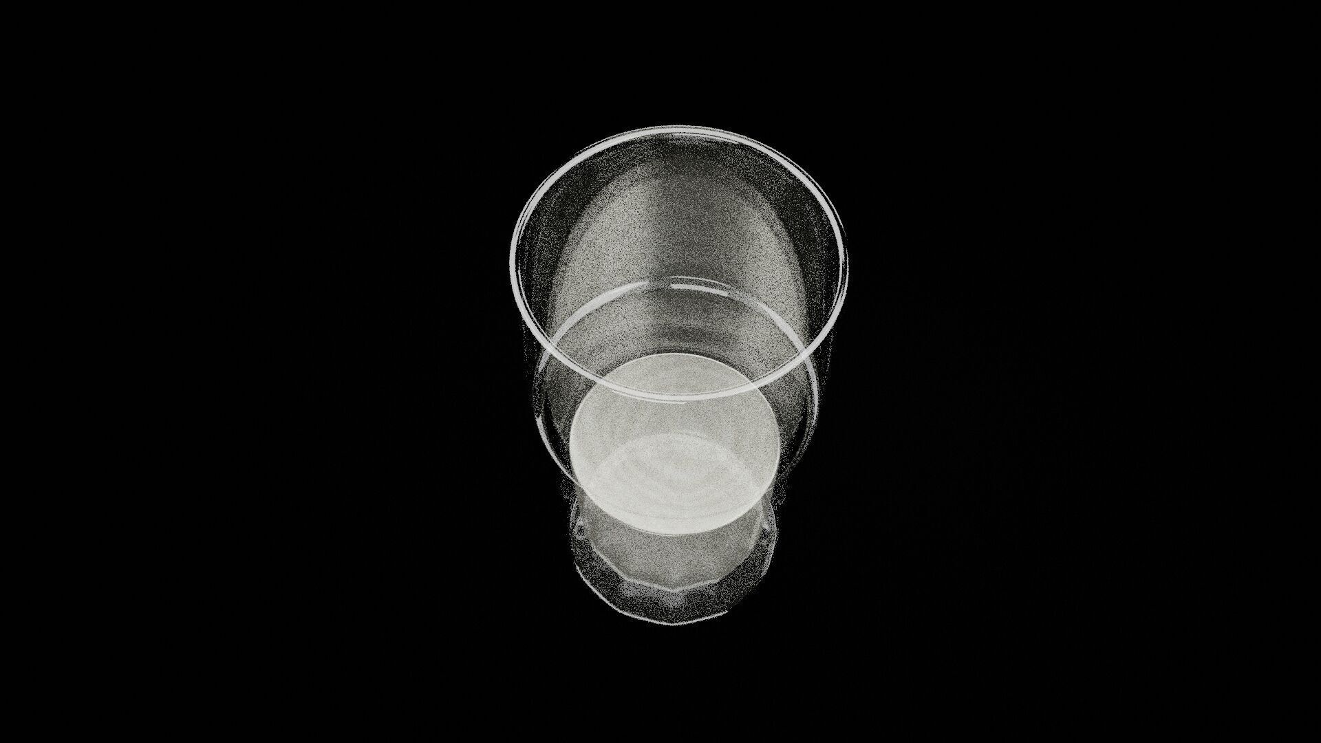 Glass Water Cup Low-poly 3D model_6