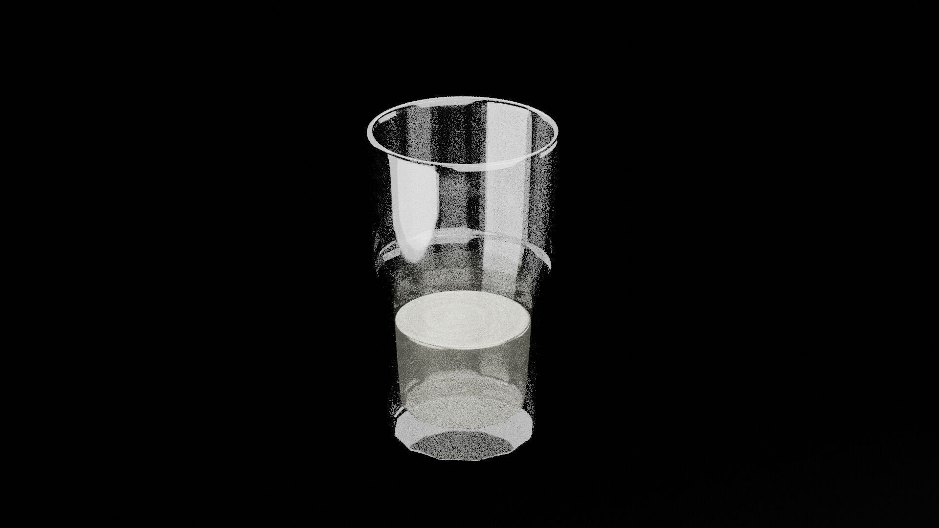 Glass Water Cup Low-poly 3D model_3