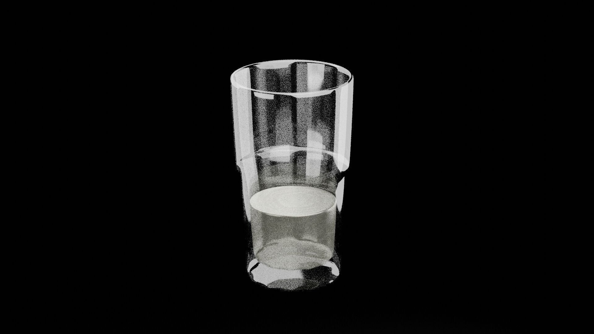 Glass Water Cup Low-poly 3D model_4