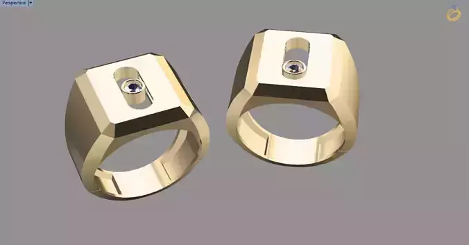 moving messika signet ring for men