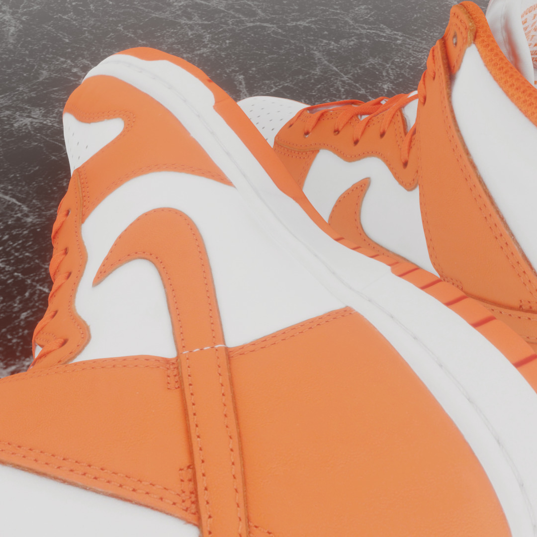 NIKE DUNK HIGH SYRACUSE 3D SHOES Low-poly 3D model_8