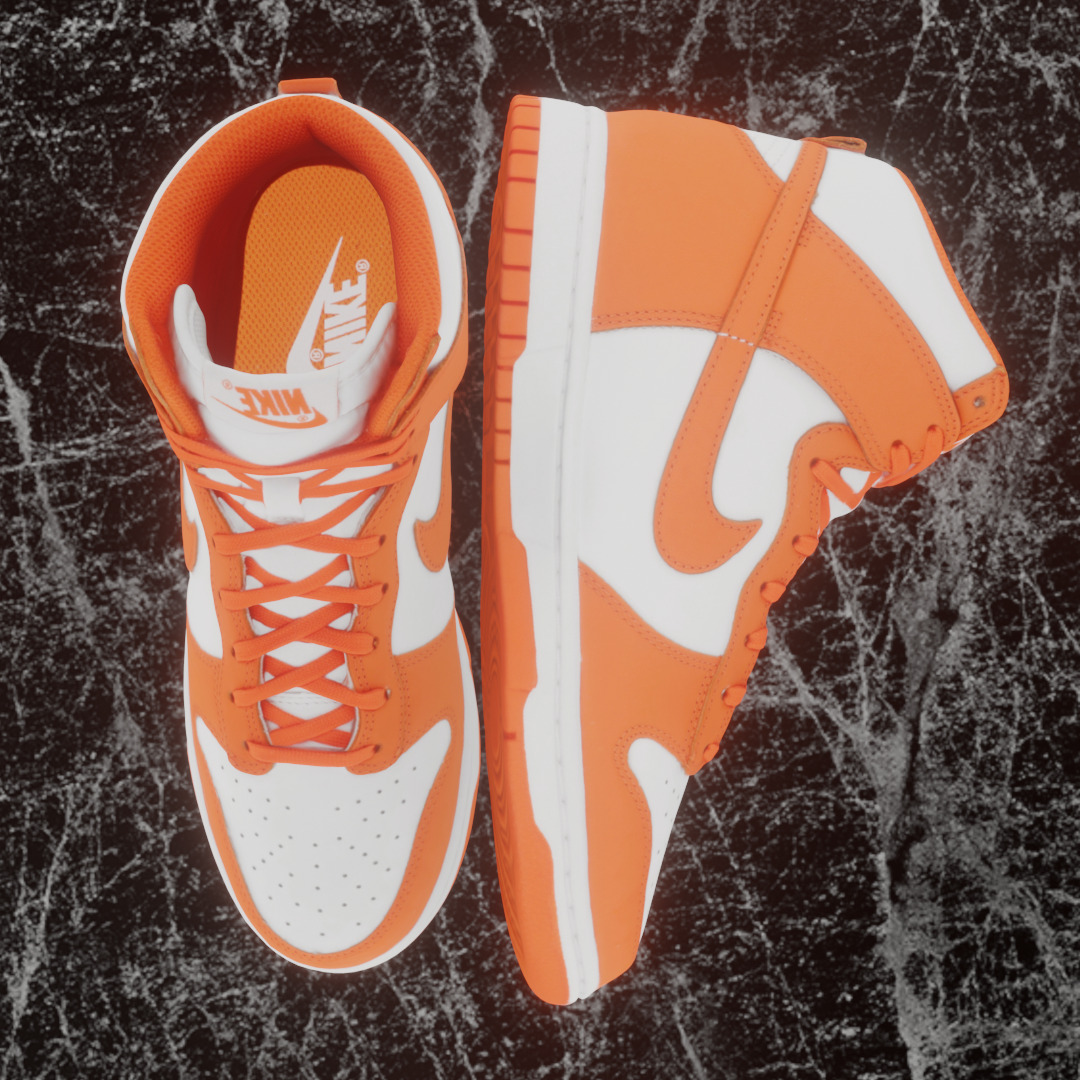 NIKE DUNK HIGH SYRACUSE 3D SHOES Low-poly 3D model_2