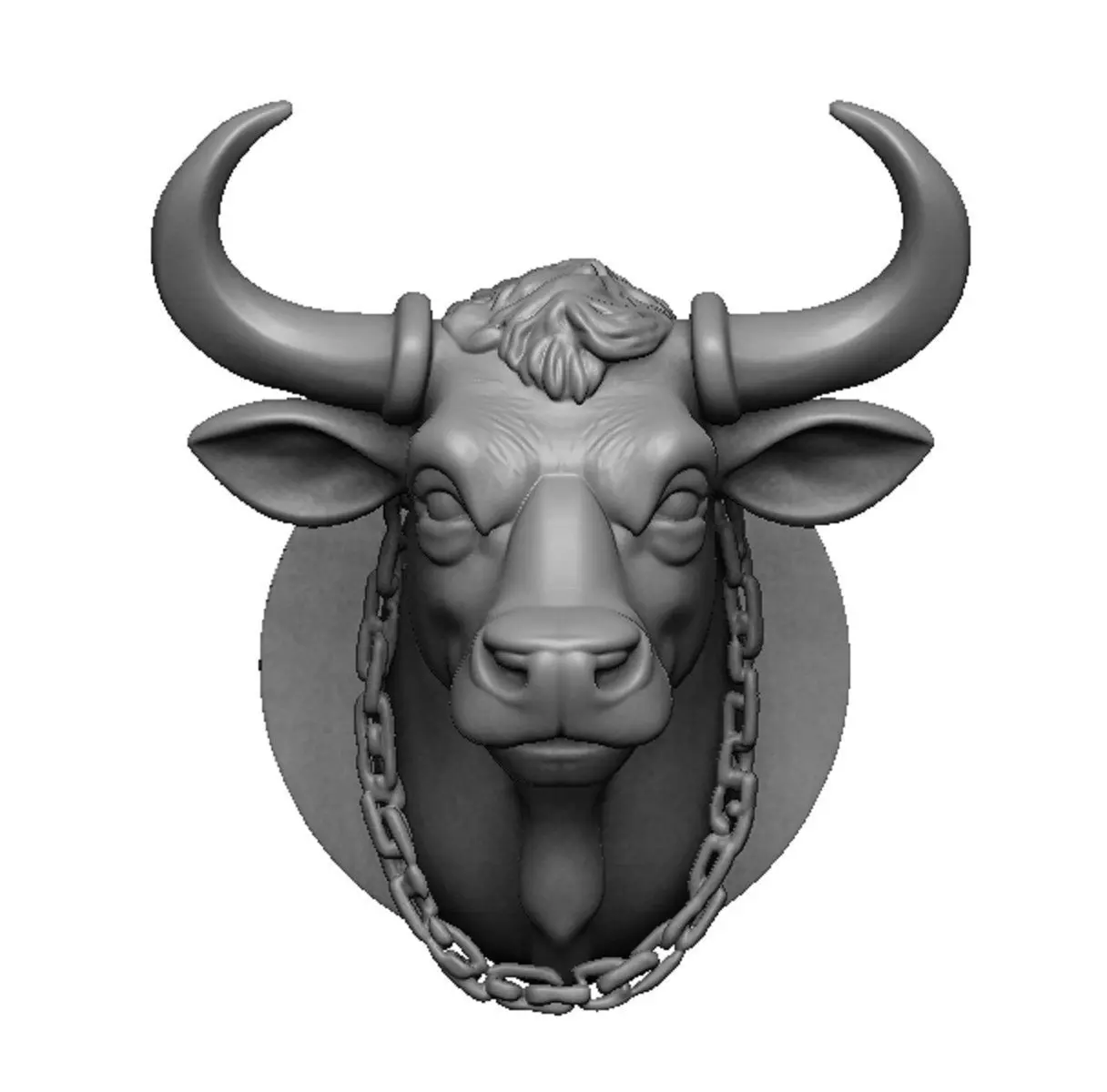buffalo head 3D print model_0
