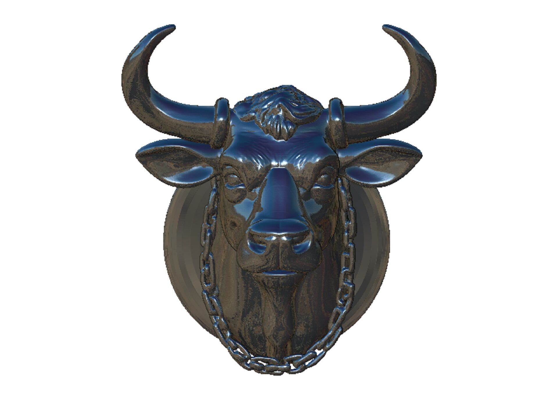 buffalo head 3D print model_7