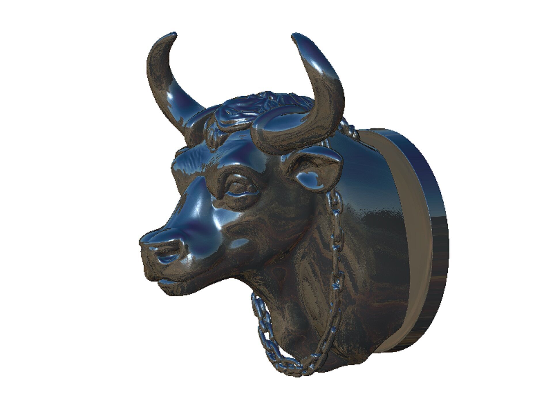 buffalo head 3D print model_9