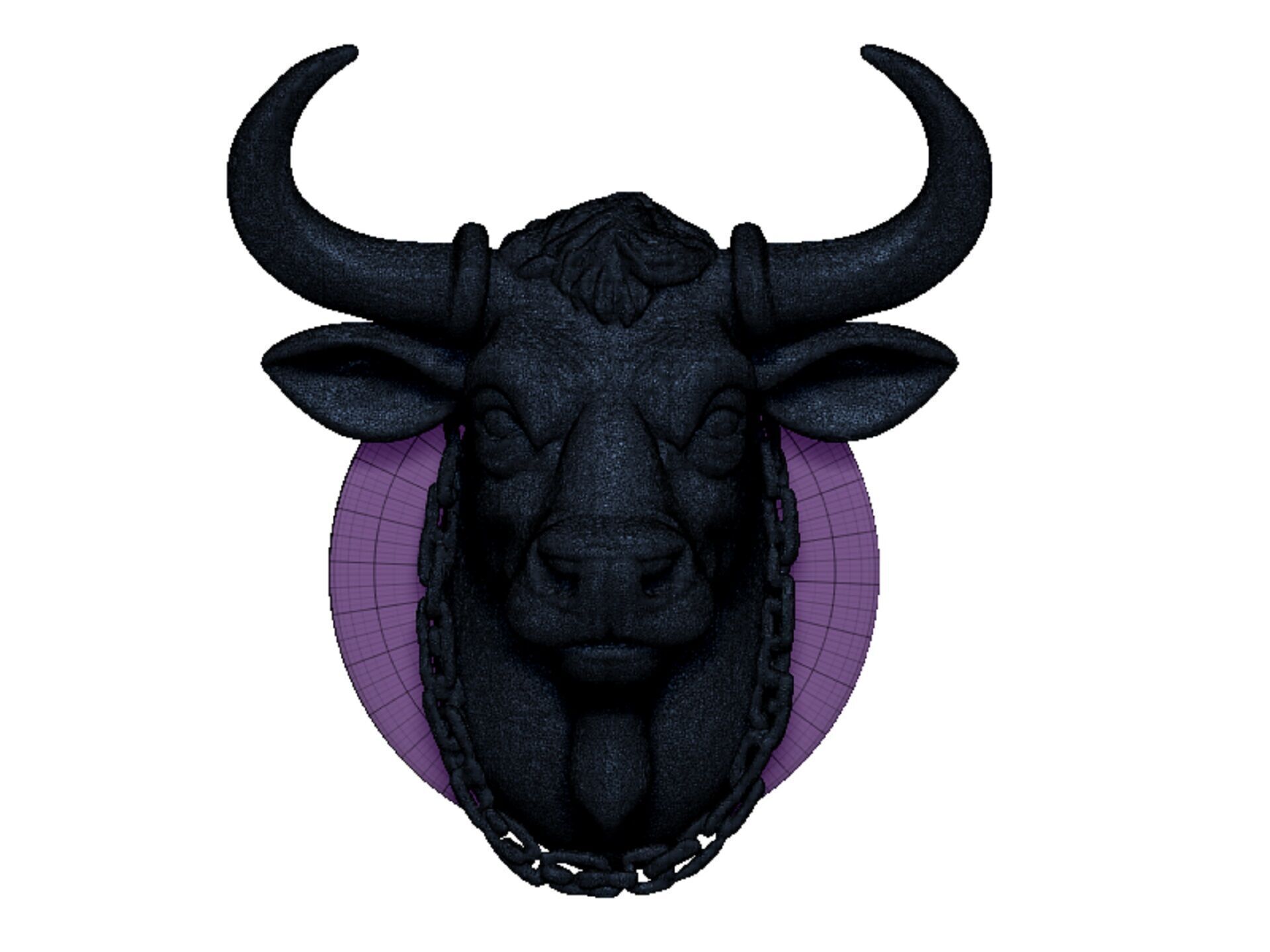 buffalo head 3D print model_12