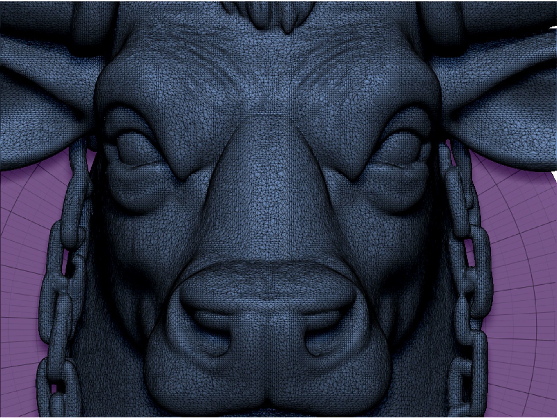 buffalo head 3D print model_13