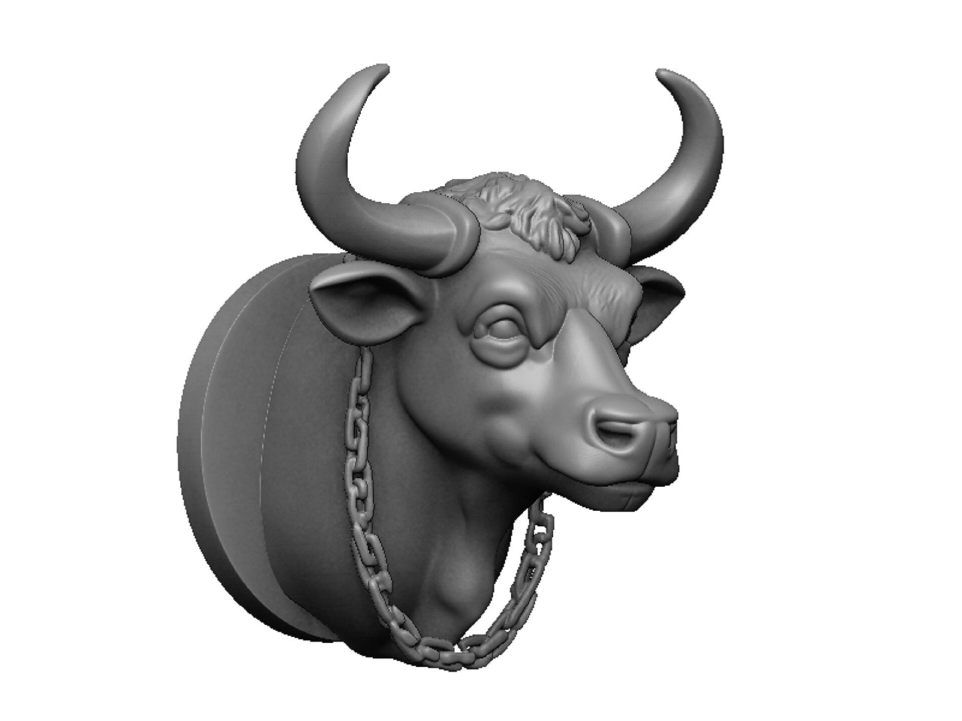 buffalo head 3D print model_1