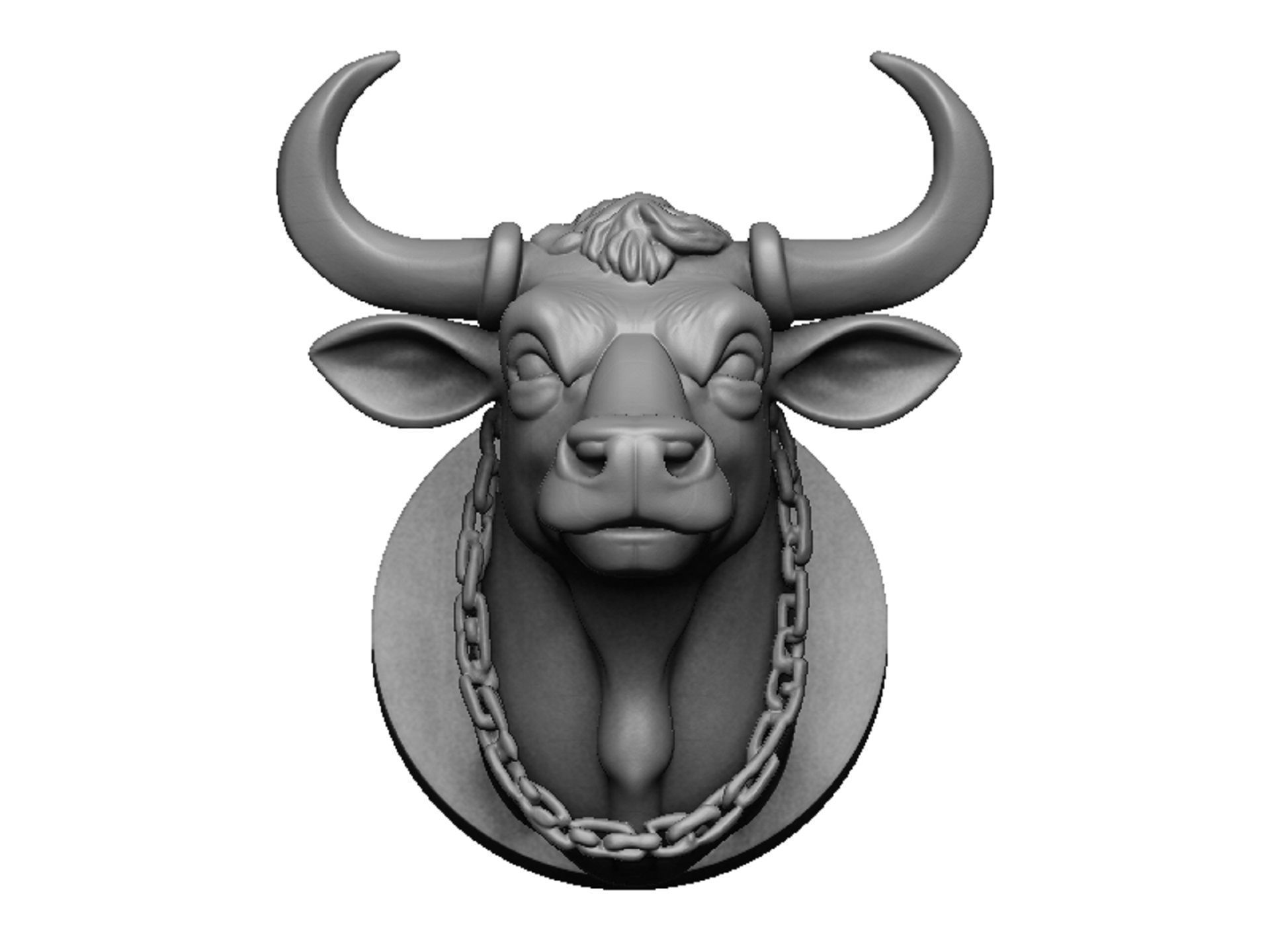 buffalo head 3D print model_6