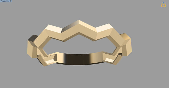 minimal zigzag ring 3D print model