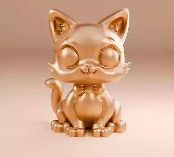 Bowtie cat 3D print model