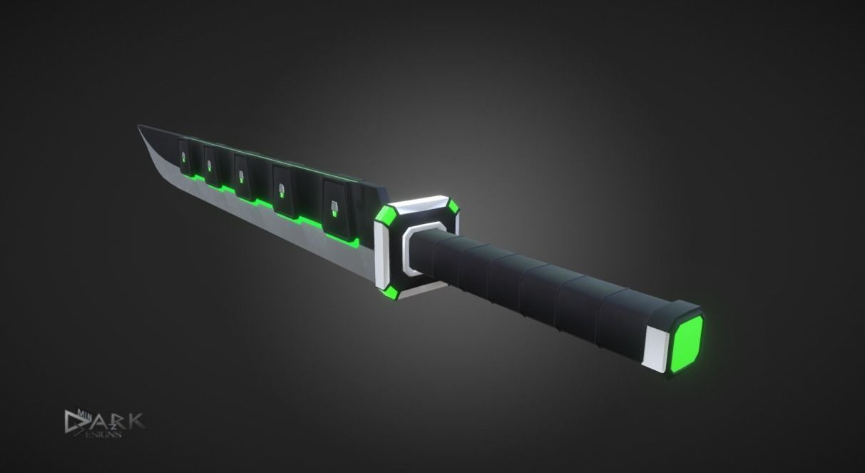 Sci-fi Sword  Low-poly 3D model_3