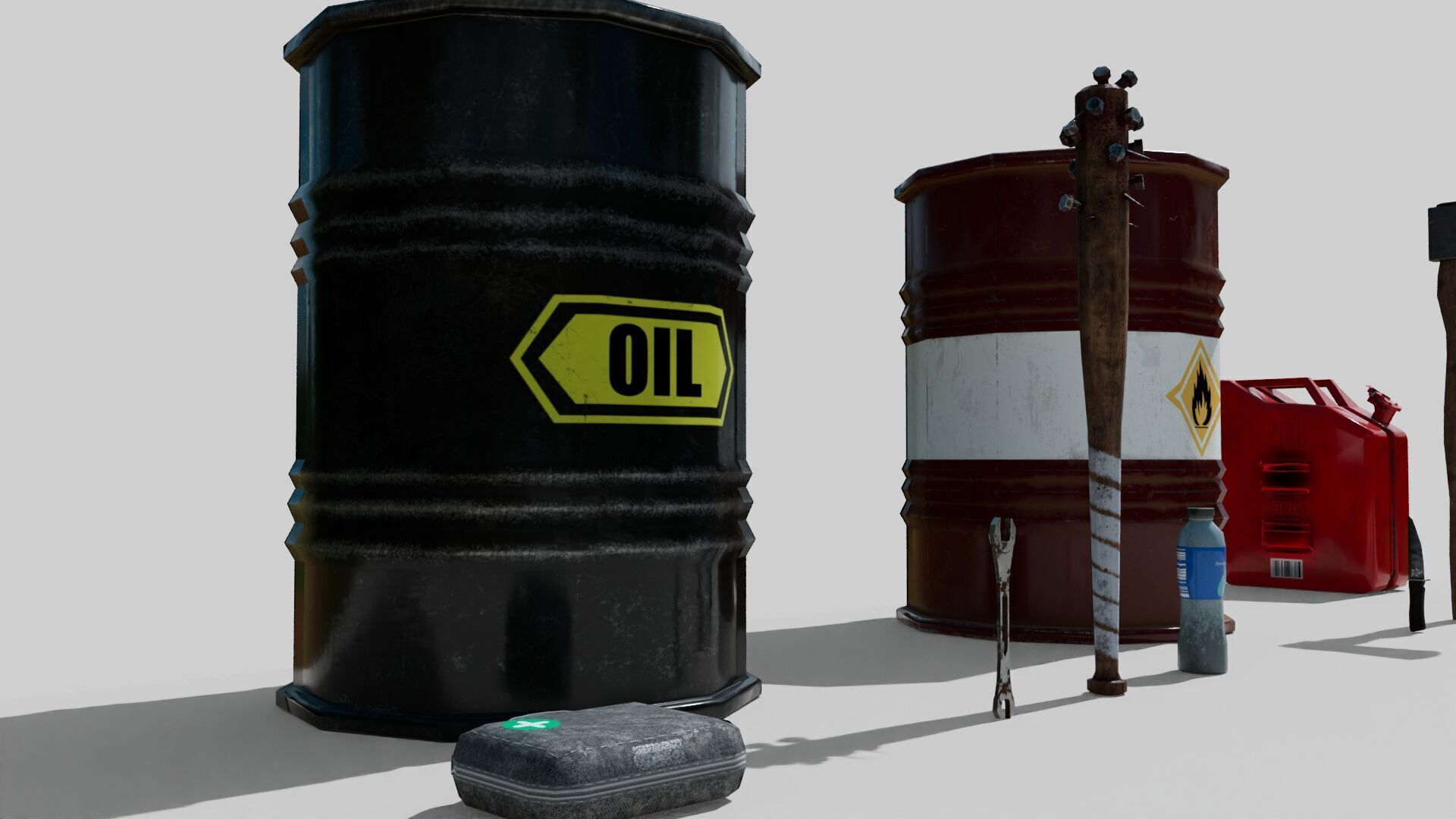 Low Poly Apocalyptic Survival Asset Pack Low-poly 3D model_5