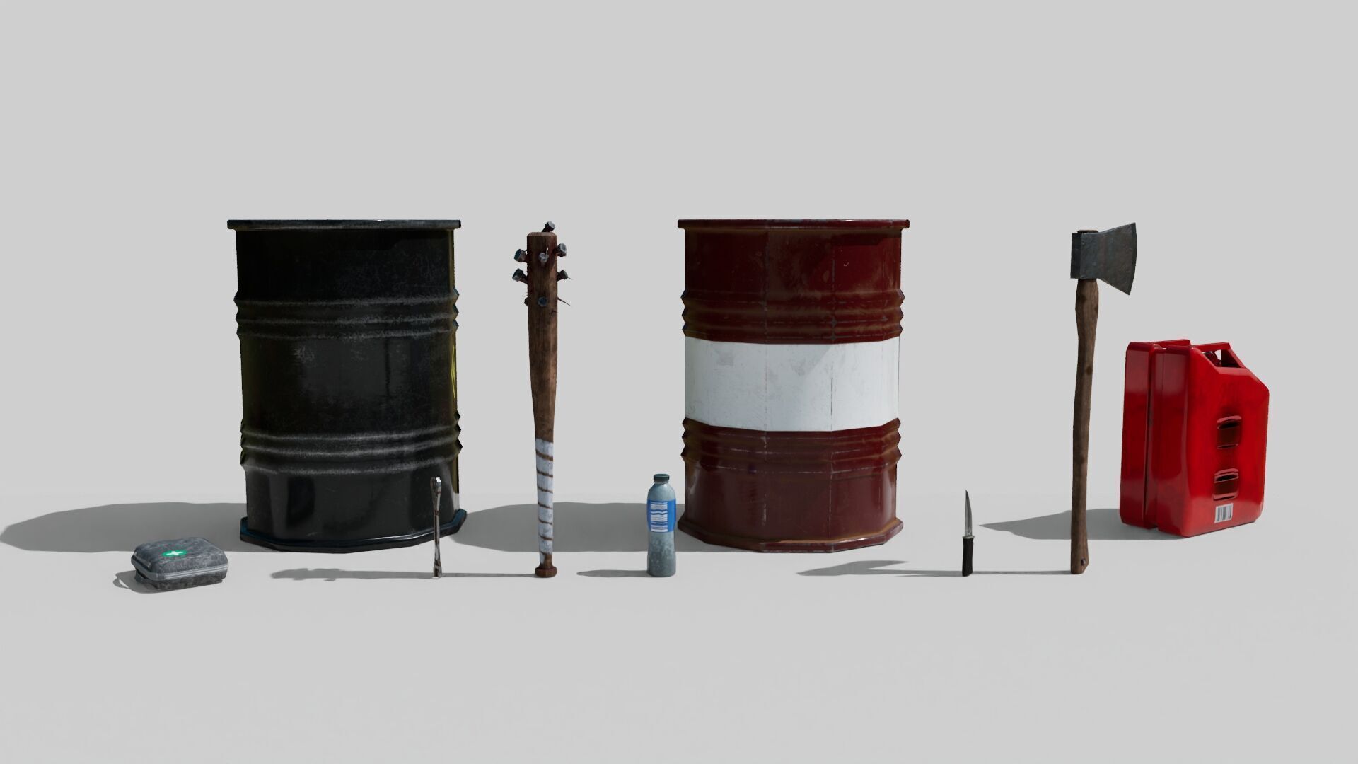 Low Poly Apocalyptic Survival Asset Pack Low-poly 3D model_2