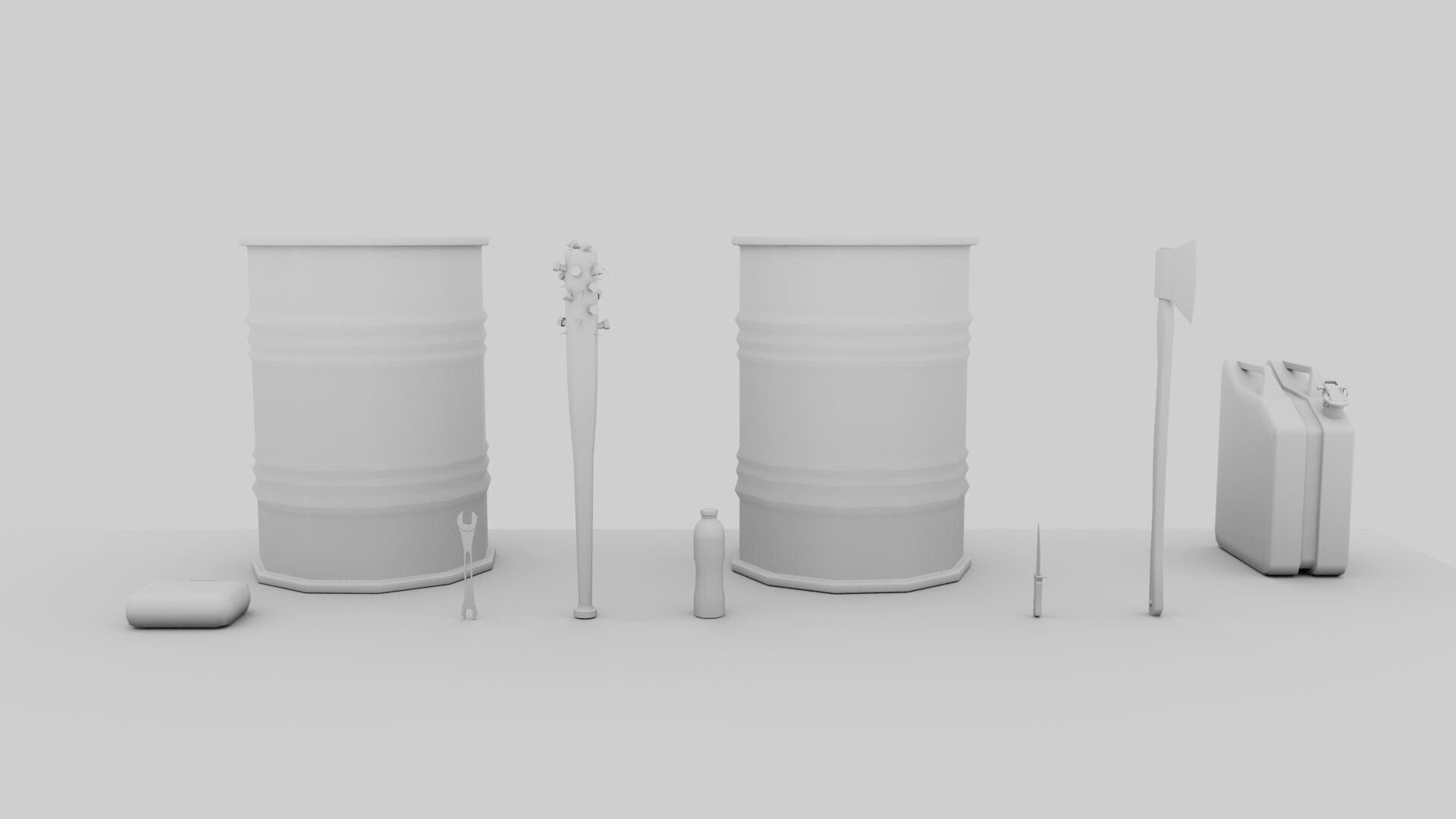 Low Poly Apocalyptic Survival Asset Pack Low-poly 3D model_3