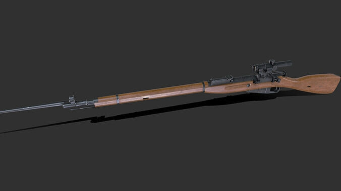 Mosin Nagant M91 Low-poly 3D model