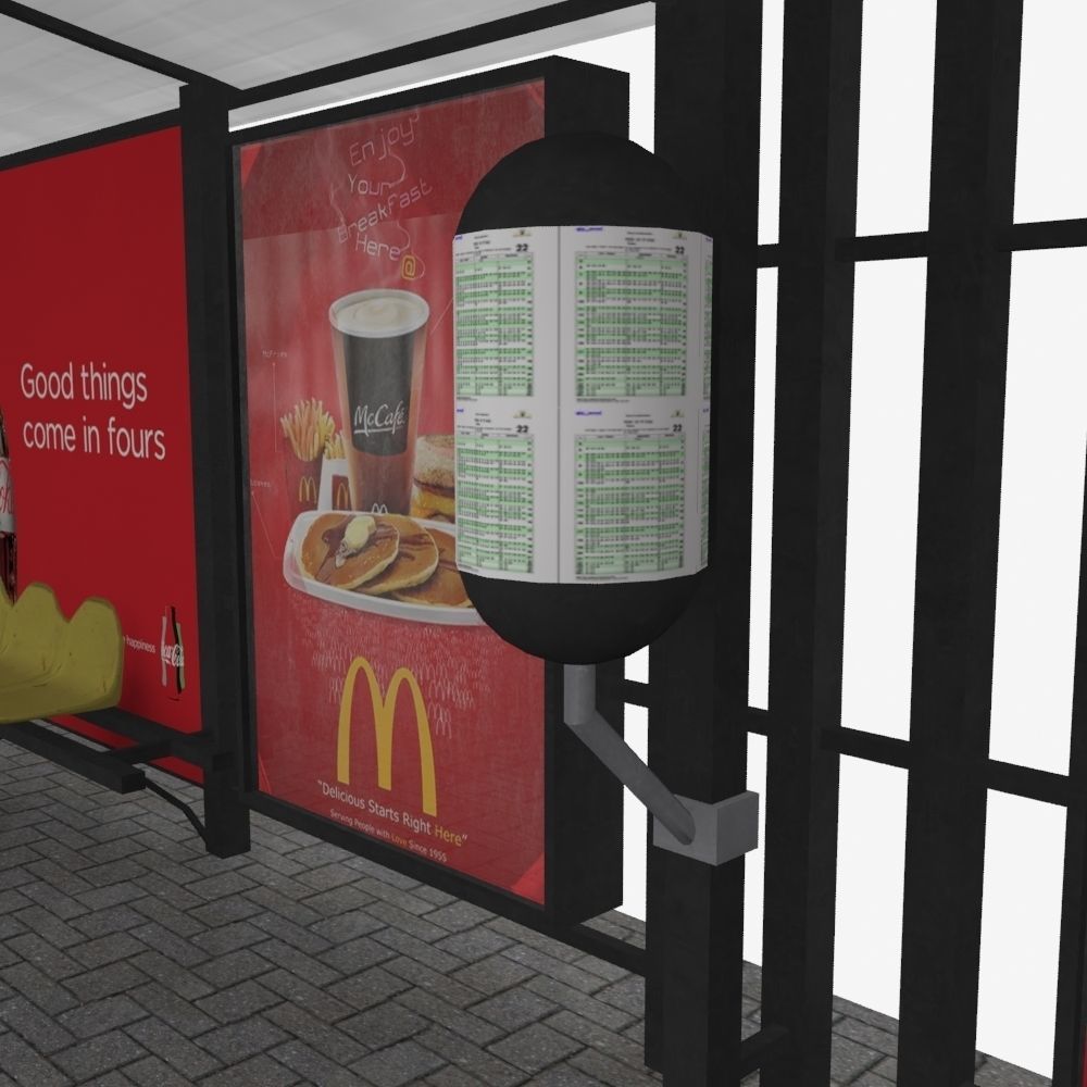 Large bus stop v1 3D model_10