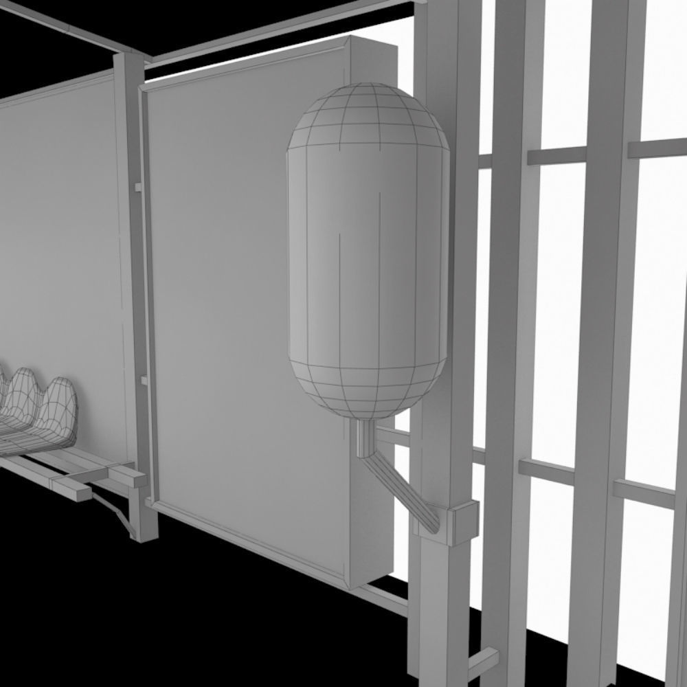 Large bus stop v1 3D model_11