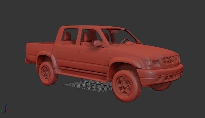 Toyota Hilux Mk6 DoubleCab 2001 3D print model
