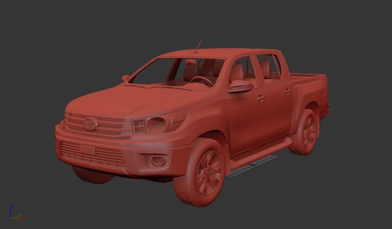 Toyota Hilux Mk8 DoubleCab Hi Rider 2015 3D print model_1