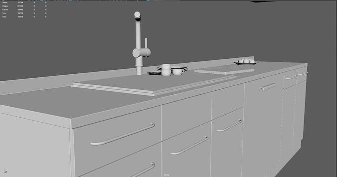 Modern Bathroom Set 3D Model  Low-poly 3D model