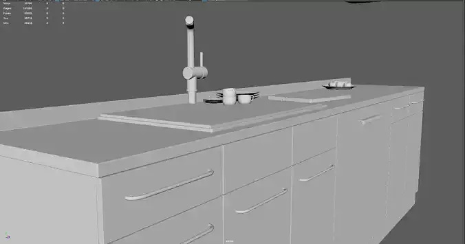 Modern Bathroom Set 3D Model 